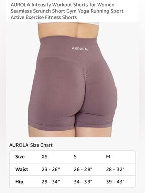 AUROLA Workout Scrunch Shorts Colors Old Rose & Iceberg Green - Size Small